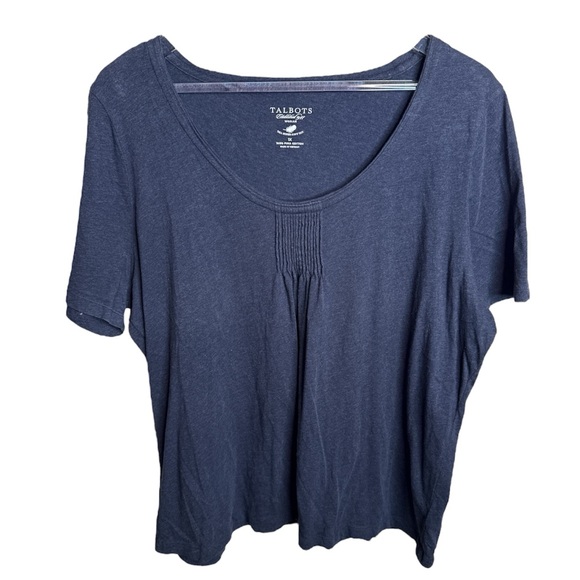 Talbots Navy Short Sleeve Tee - Picture 1 of 5